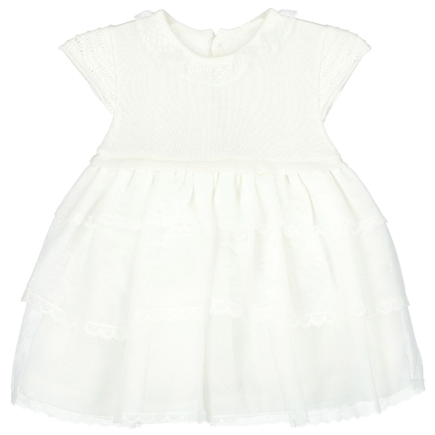 Baby Girls White Tulle Dress Set, 1, hi-res image number null