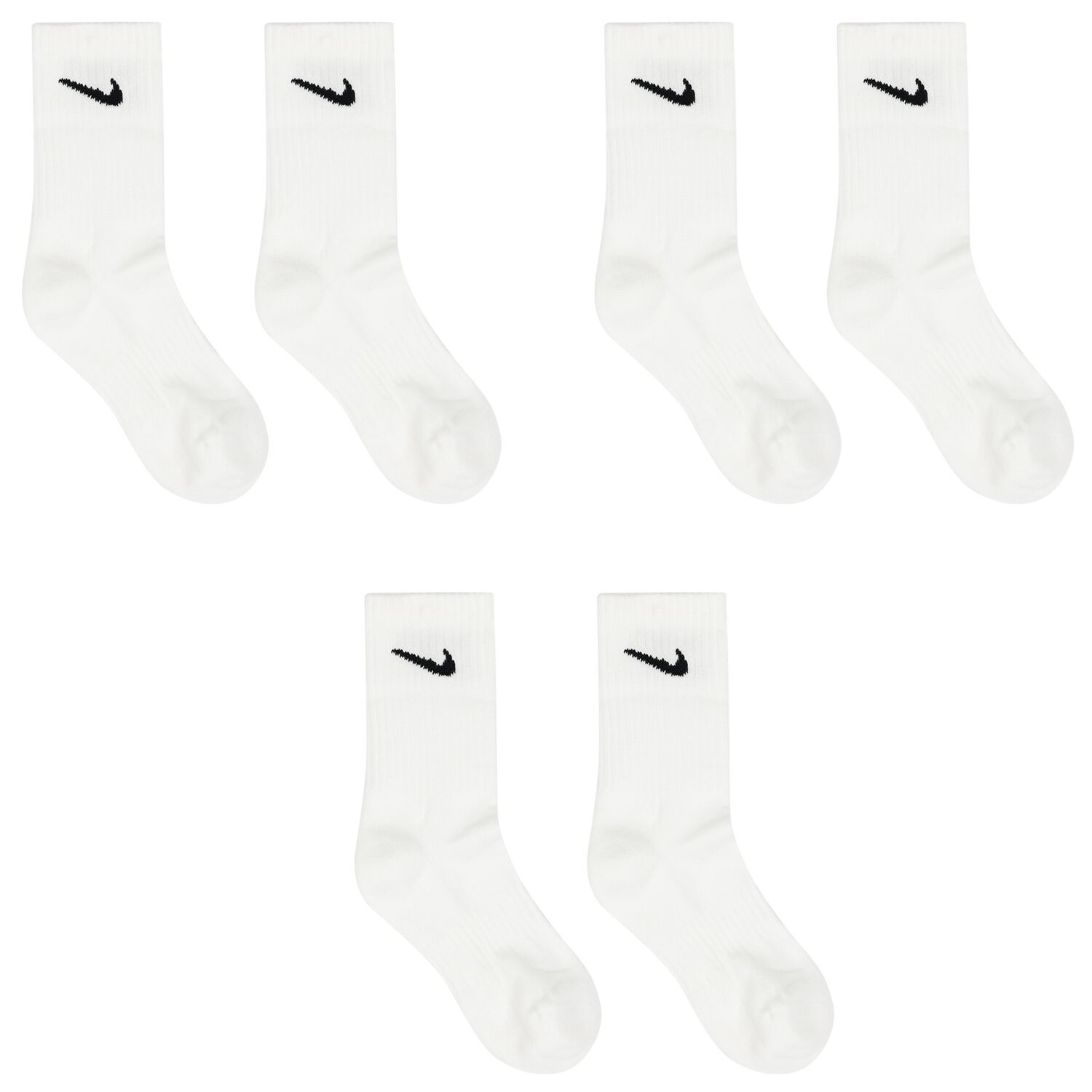 White Logo Socks ( 3-Pack ), 2, hi-res