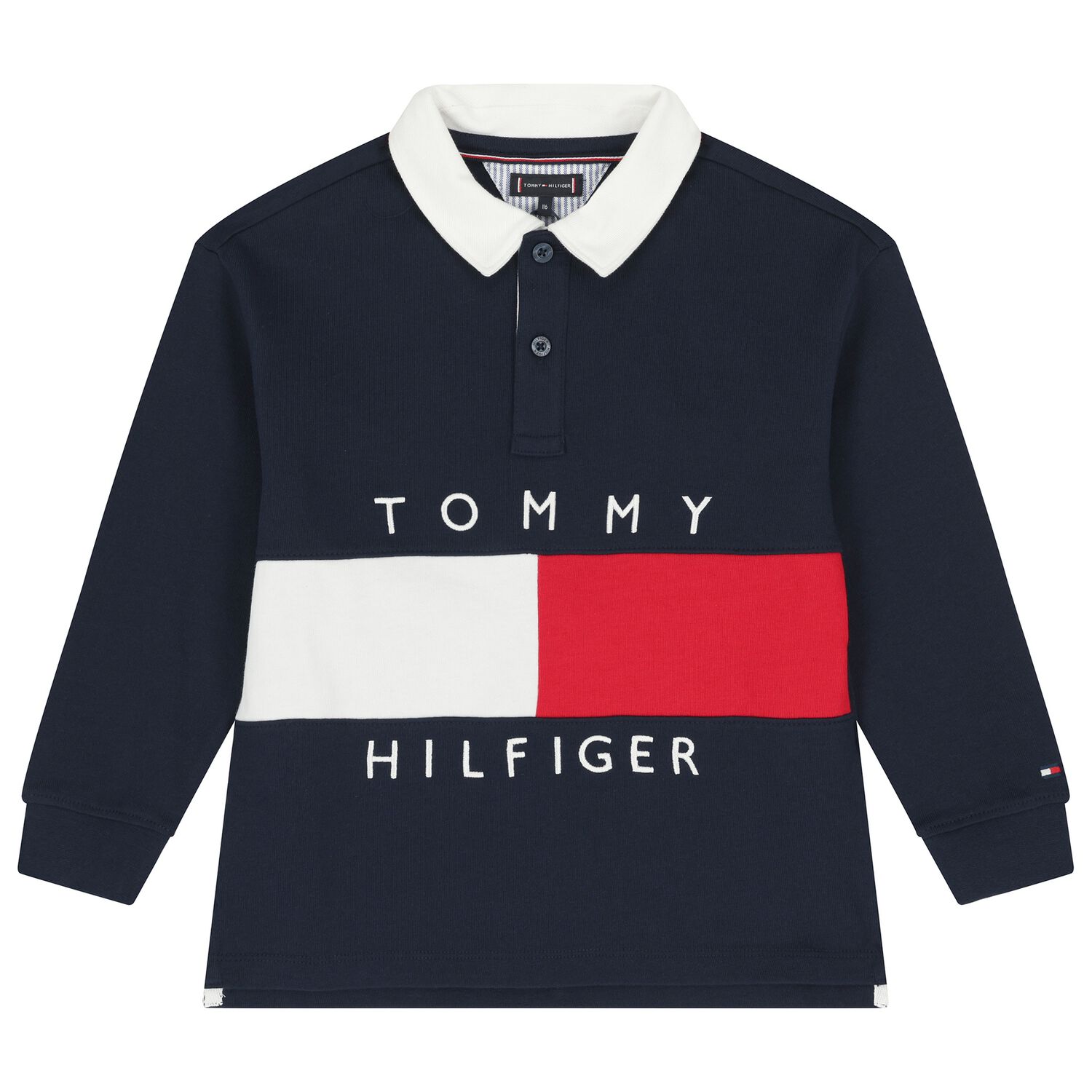 Boys Navy Blue Logo Polo Shirt, 1, hi-res
