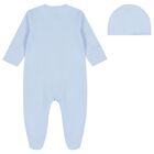 Baby Boys Blue Teddy Bear Logo Babygrow Gift Set, 2, hi-res