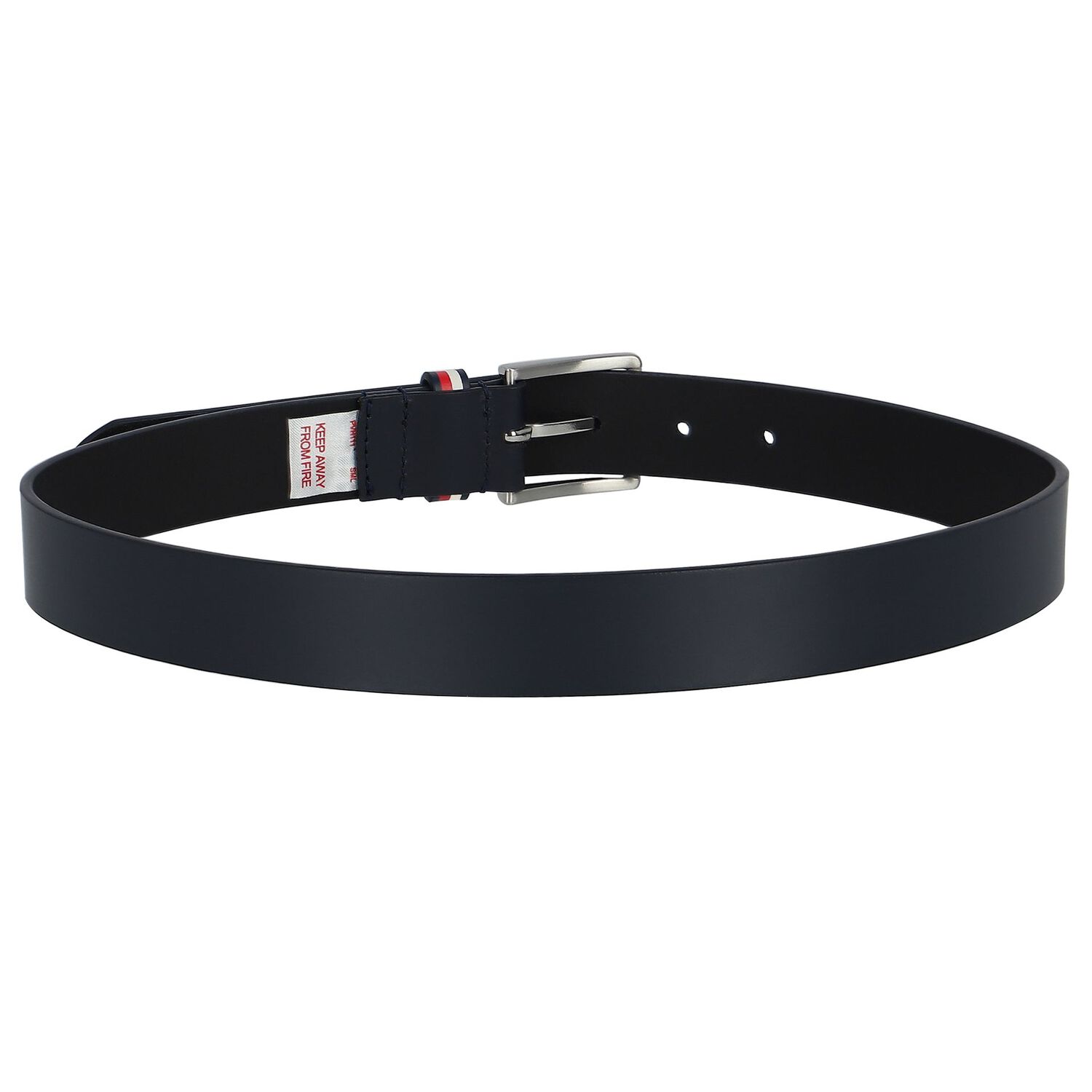 Boys Navy Leather Belt, 1, hi-res image number null