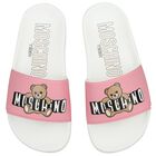 Girls Pink Teddy Bear Logo Sliders, 1, hi-res