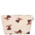 طقم ملابس أطفال بشعار دب تيدي باللونين بيج وأبيض, 4, hi-res