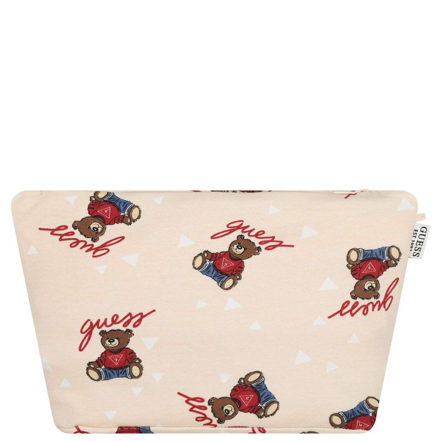 طقم ملابس أطفال بشعار دب تيدي باللونين بيج وأبيض, 4, hi-res