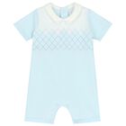 Baby Boys Blue Romper Set, 1, hi-res