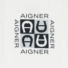 Boys White Logo T-Shirt, 1, hi-res