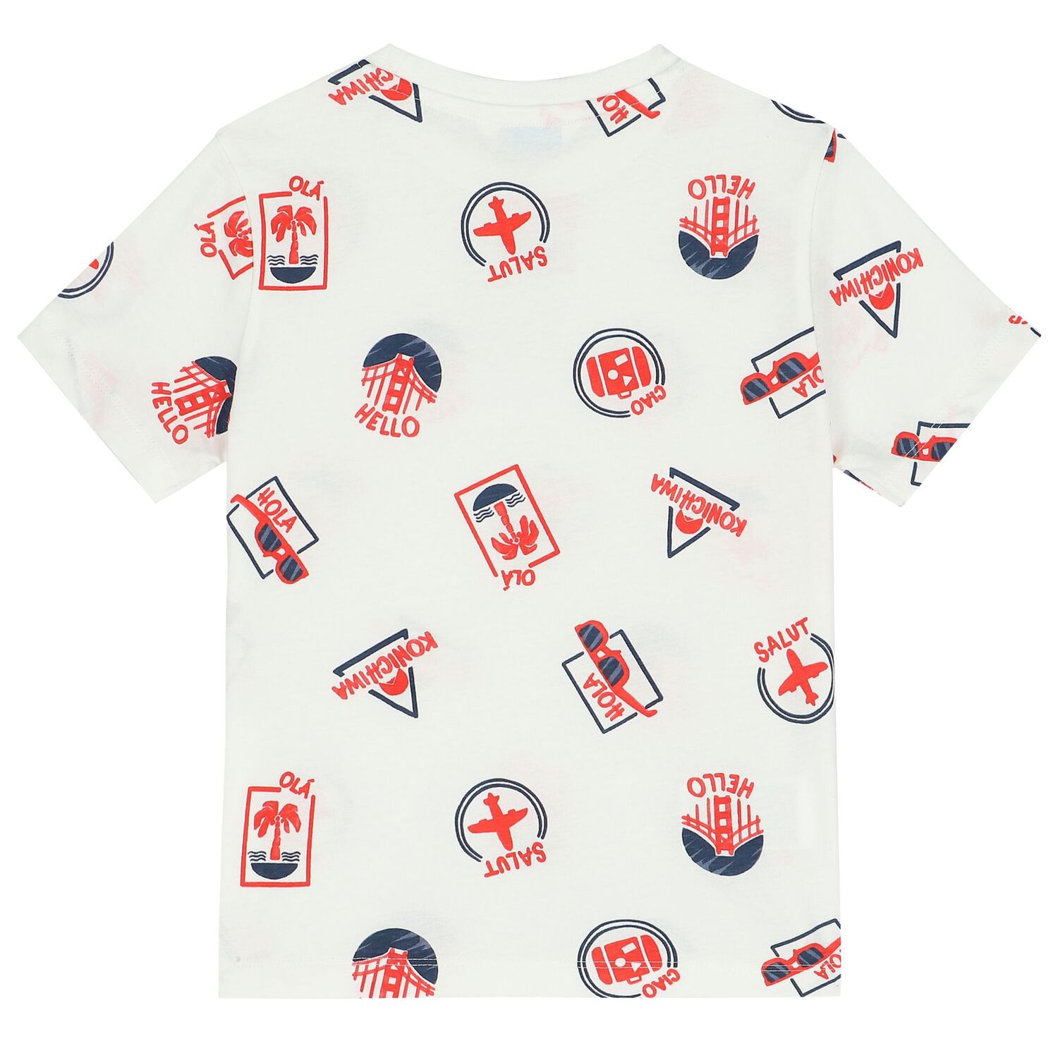 تيشيرت أولاد باللون الأبيض والأزرق ( قطعتين), 1, hi-res image number null