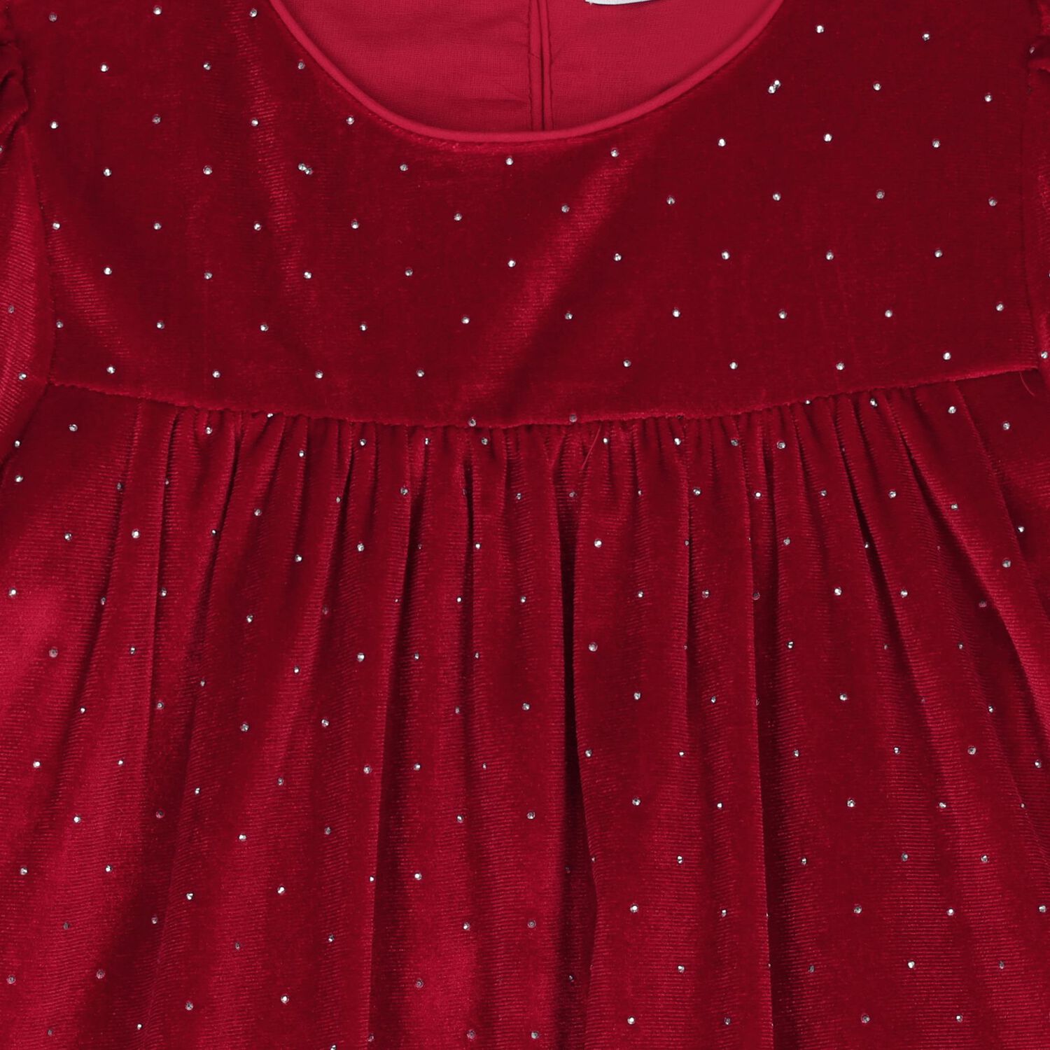 Girls Red Sparkle Velvet Dress Set, 2, hi-res