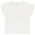 Girls White Zigzag Logo T-Shirt, 1, hi-res