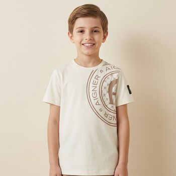 Boys Ivory Logo T-Shirt