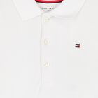 Younger Girls White Flag Embroidered Polo Dress, 2, hi-res