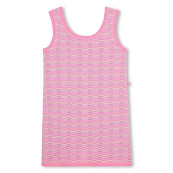 Girls Pink & Purple Crochet Dress