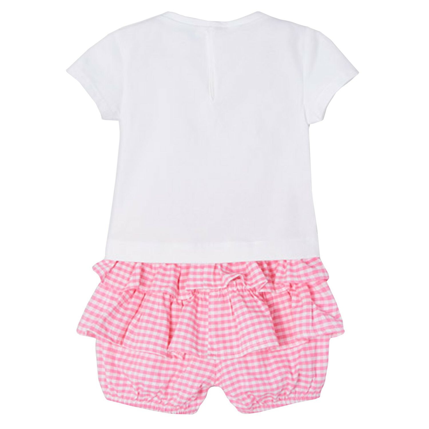 Younger Girls Pink Gingham Shorts Set, 1, hi-res image number null