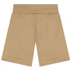 Boys Beige Logo Shorts, 2, hi-res