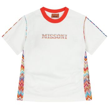 Girls White Logo T-Shirt