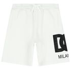White Logo Shorts, 1, hi-res