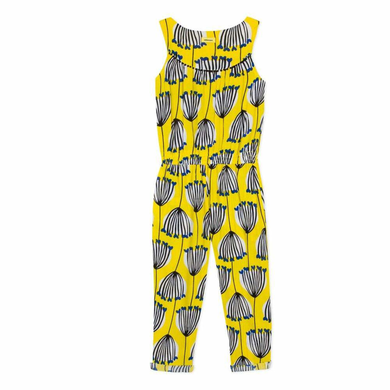 Girls Yellow Jumpsuit, 1, hi-res