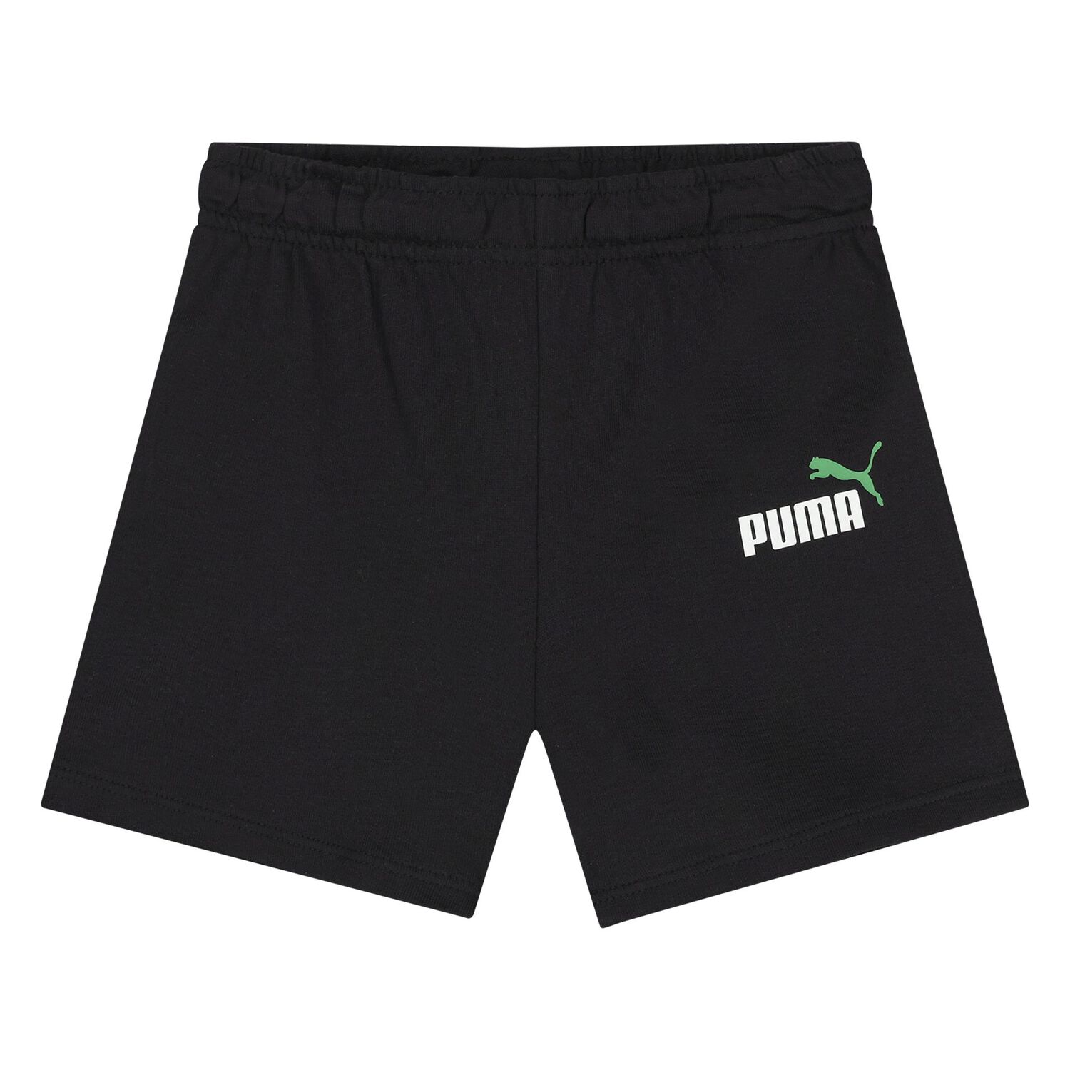 Younger Boys White & Black Logo Shorts Set, 5, hi-res