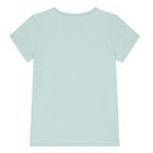 Girls Green Embellished Logo T-Shirt, 1, hi-res