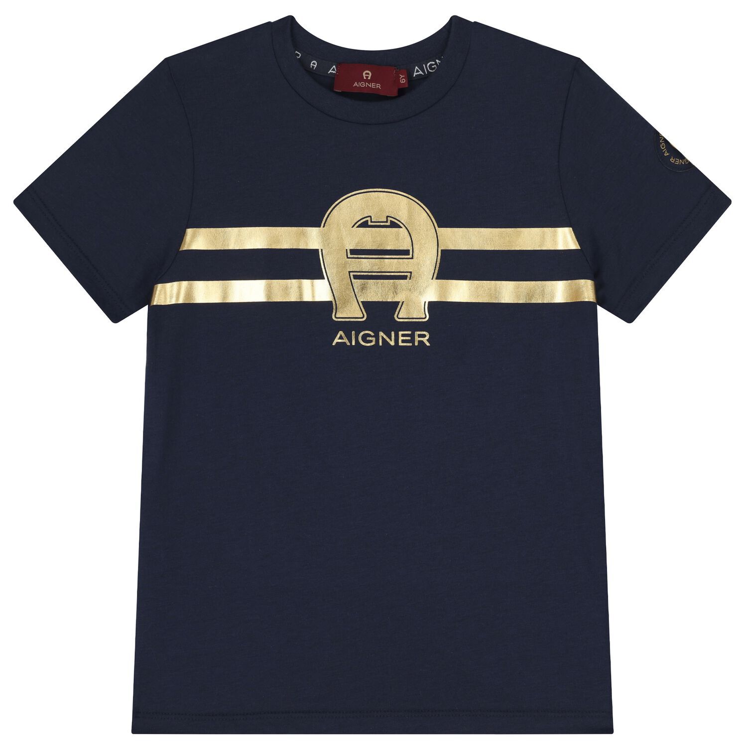 Boys Navy Blue Logo T-Shirt, 2, hi-res