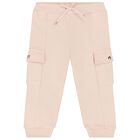Younger Girls Pink Logo Tracksuit, 1, hi-res