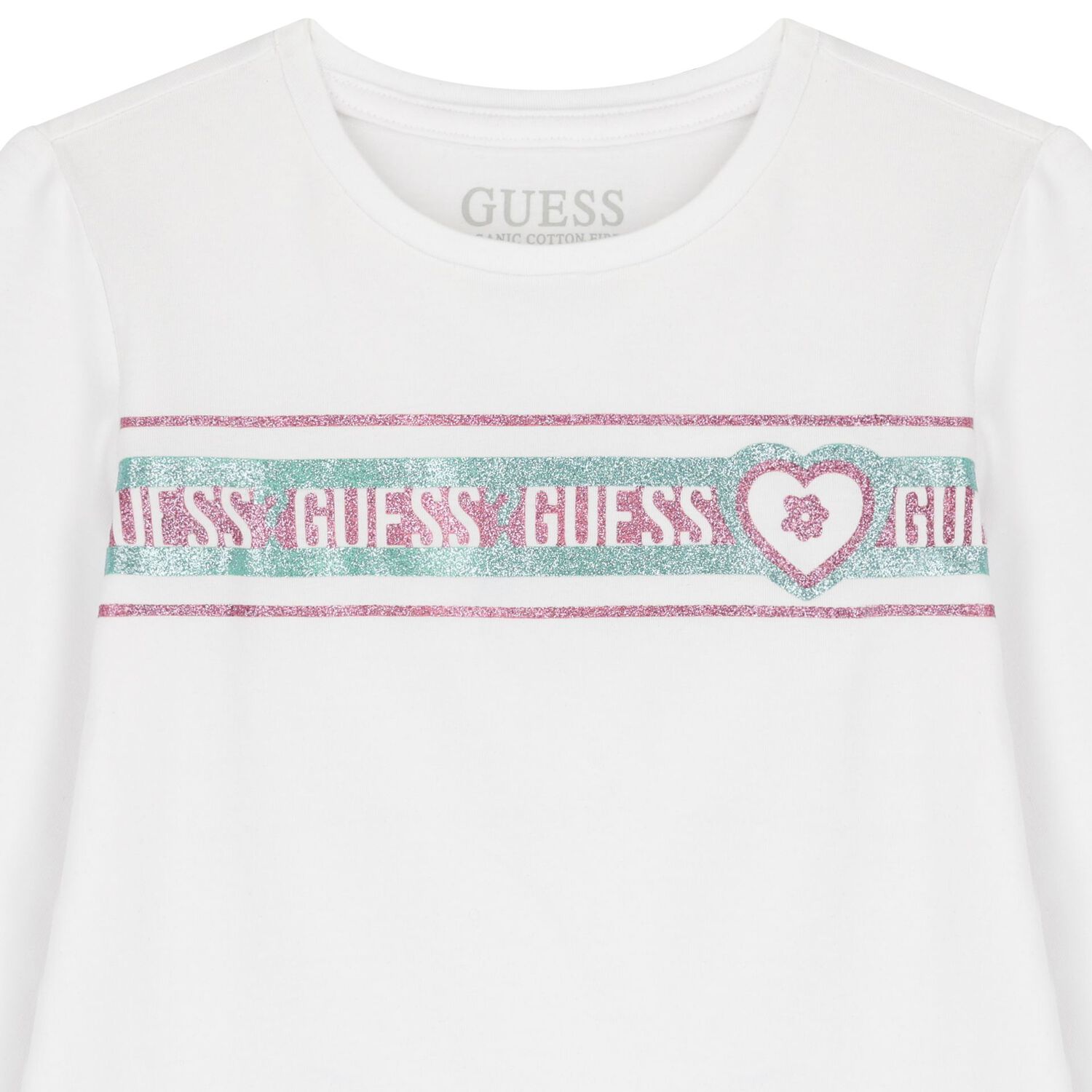 Girls White Logo Long Sleeve Top, 1, hi-res image number null