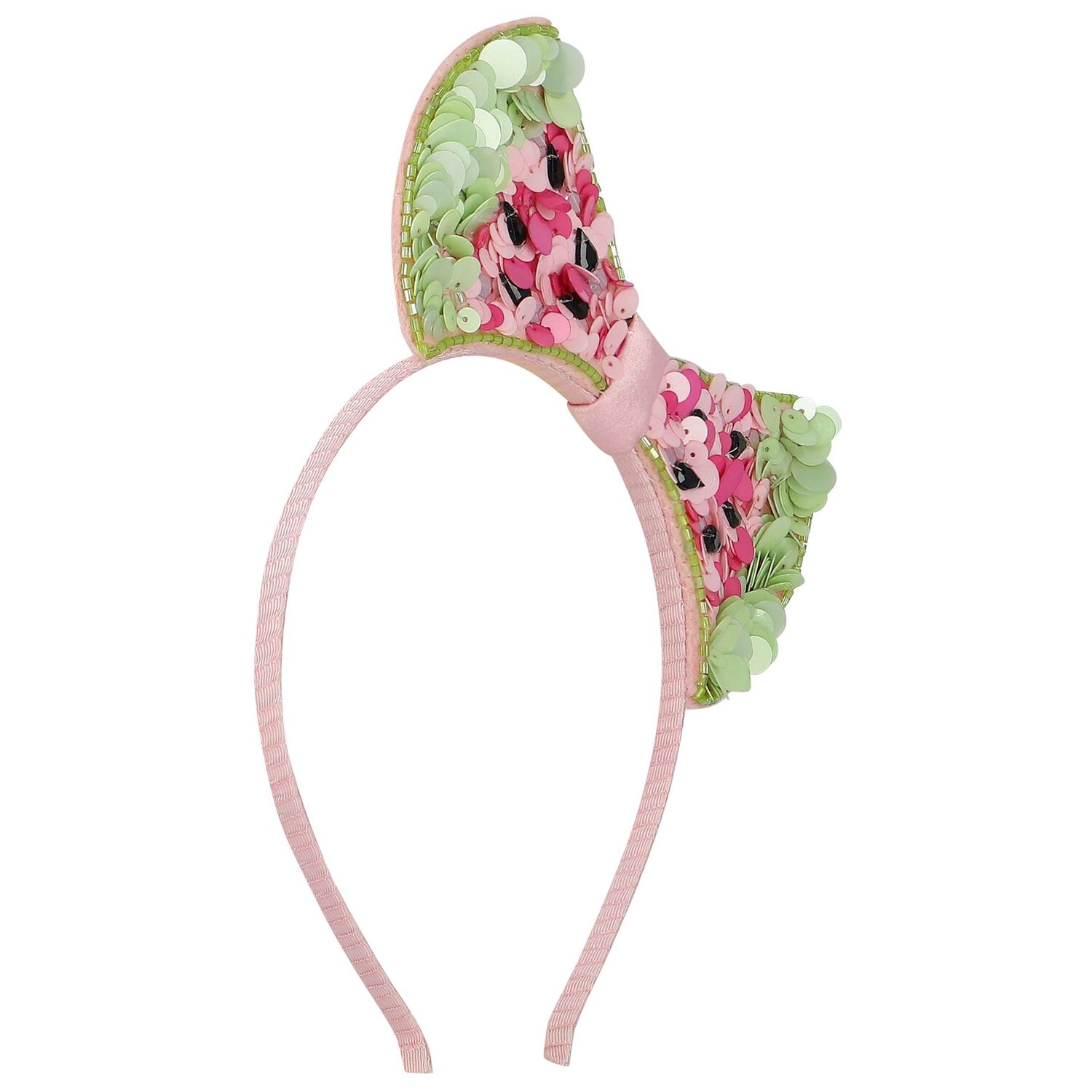 Girls Pink Embellished Sequin Headband, 1, hi-res image number null