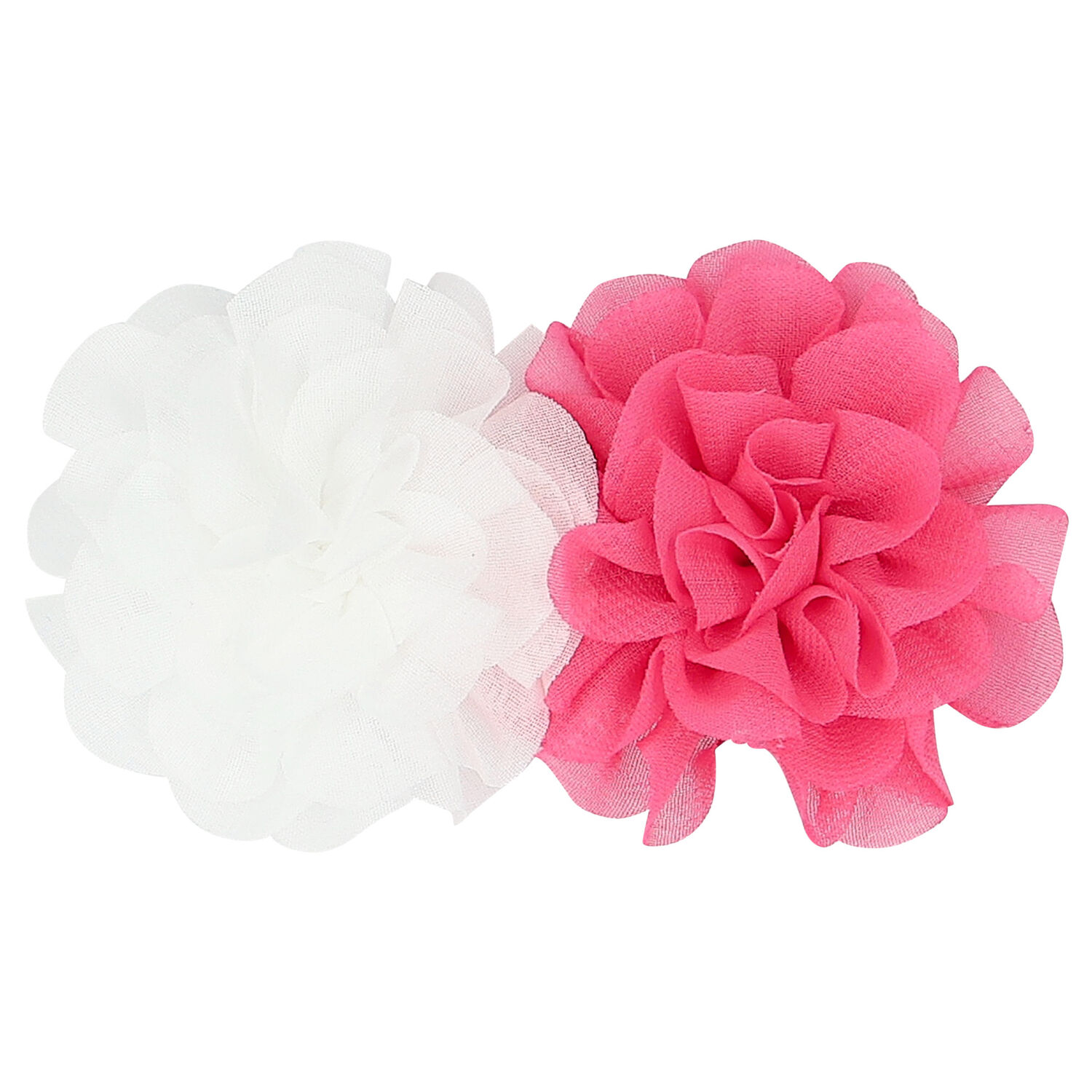 Girls White & Pink Flower Hair Clip, 4, hi-res