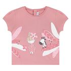 Younger Girls Pink & White T-Shirt & Headband Set, 2, hi-res
