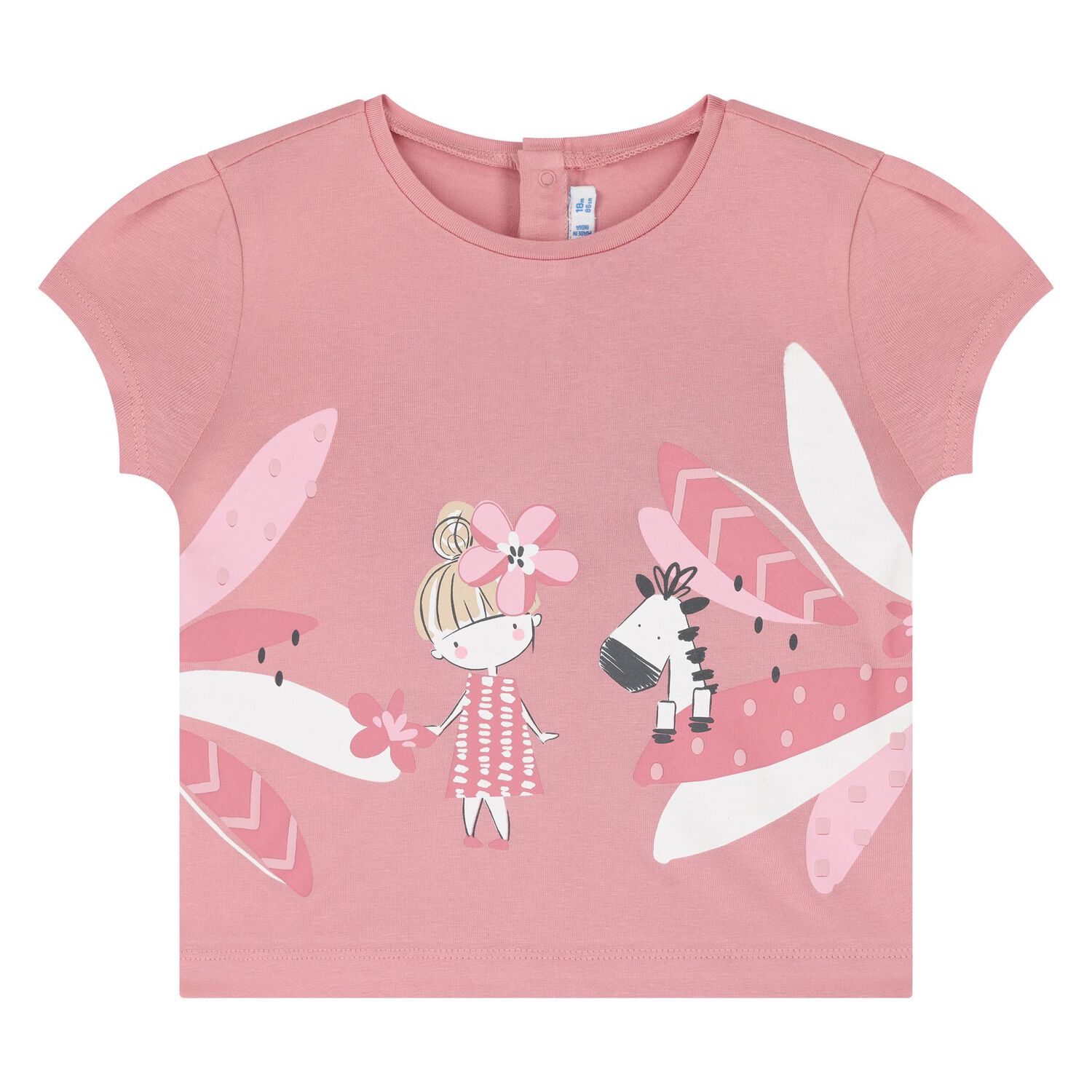 Younger Girls Pink & White T-Shirt & Headband Set, 2, hi-res image number null