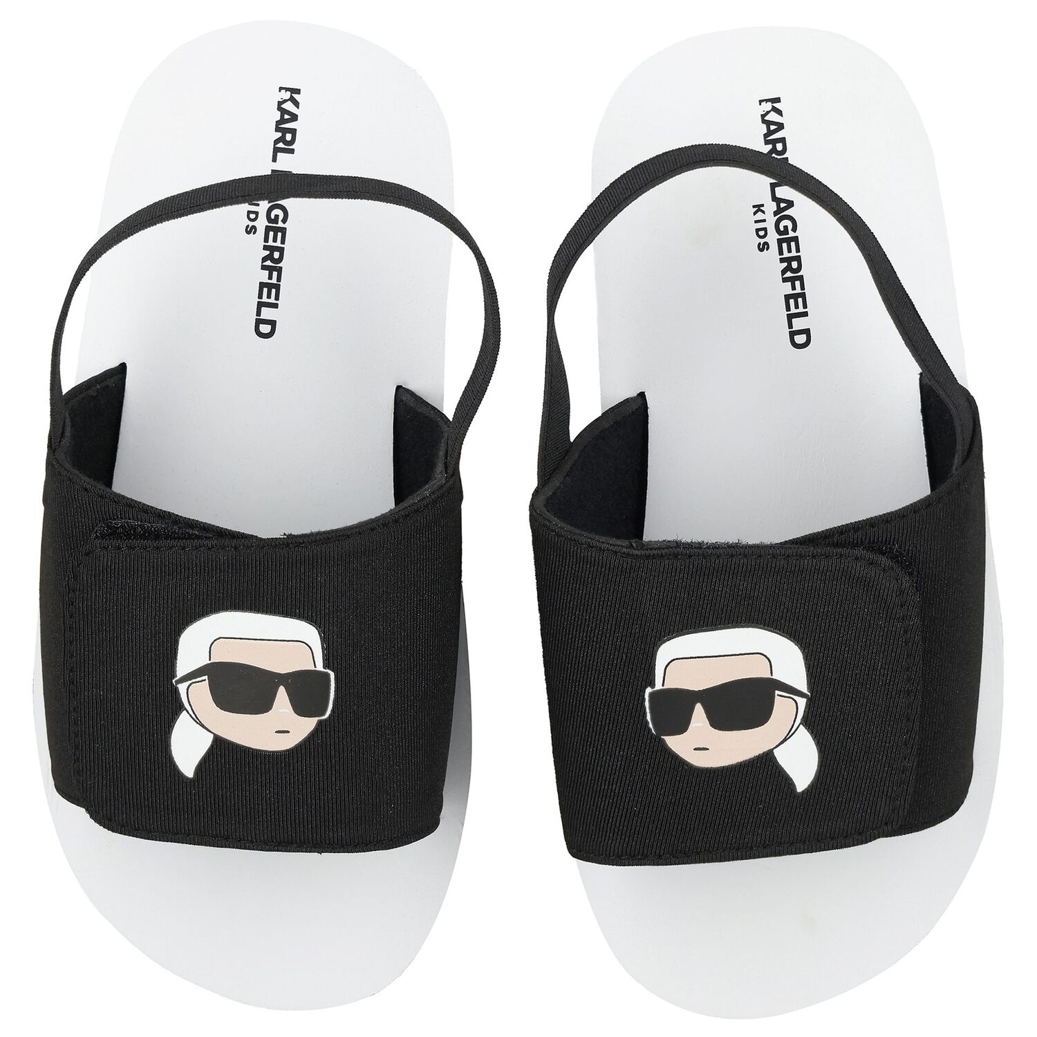 صندل أولاد أيكونك بالشعار باللون الأسود والأبيض , 1, hi-res image number null