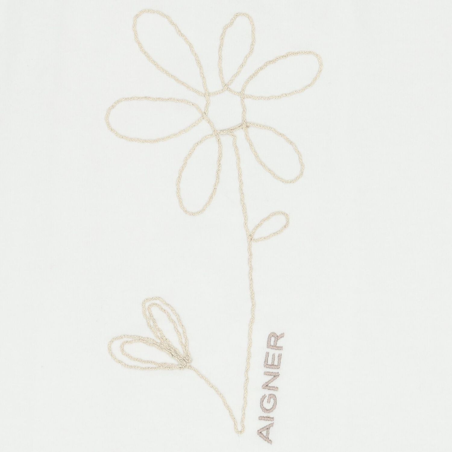 Girls White Flower Logo T-Shirt, 1, hi-res