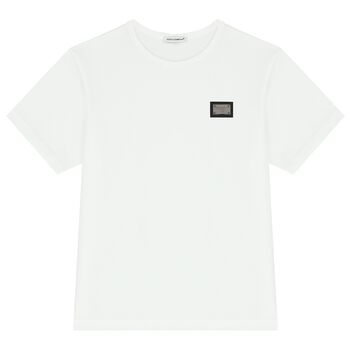 Boys White Logo T-Shirt
