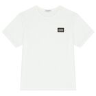Boys White Logo T-Shirt, 1, hi-res