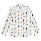 تيشيرت بشعار الدب تيدي باللون الأبيض, 1, hi-res