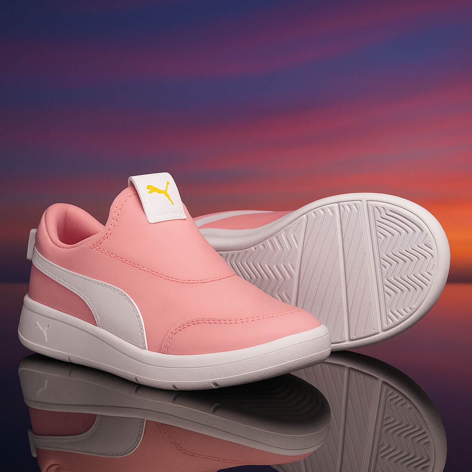 Girls Pink Courtflex v3 Slip On Trainers, 1, hi-res image number null