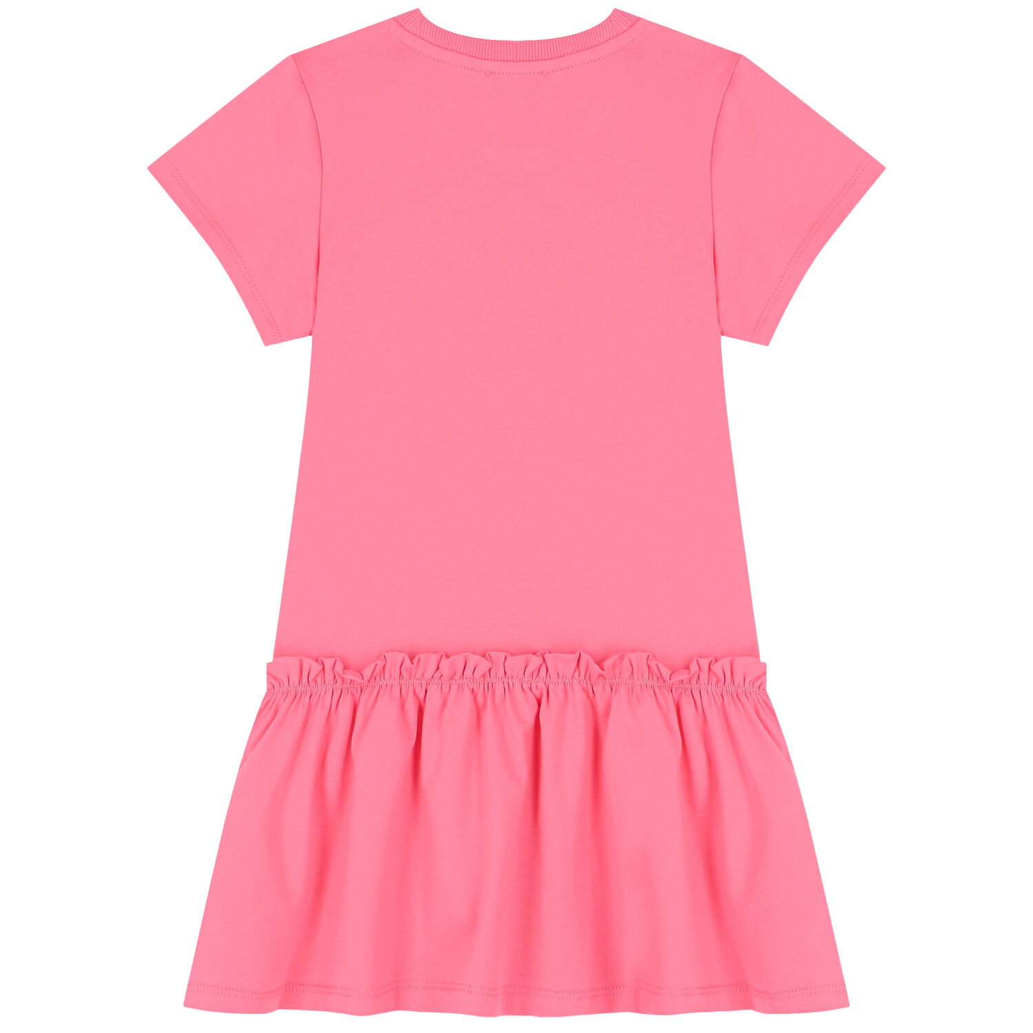 Girls Pink Teddy Bear Logo Dress, 2, hi-res image number null