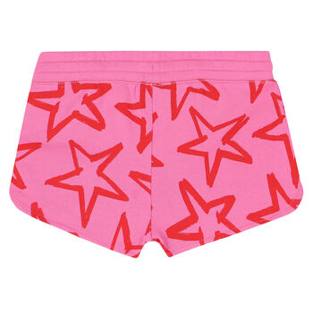 Girls Pink Stars Shorts