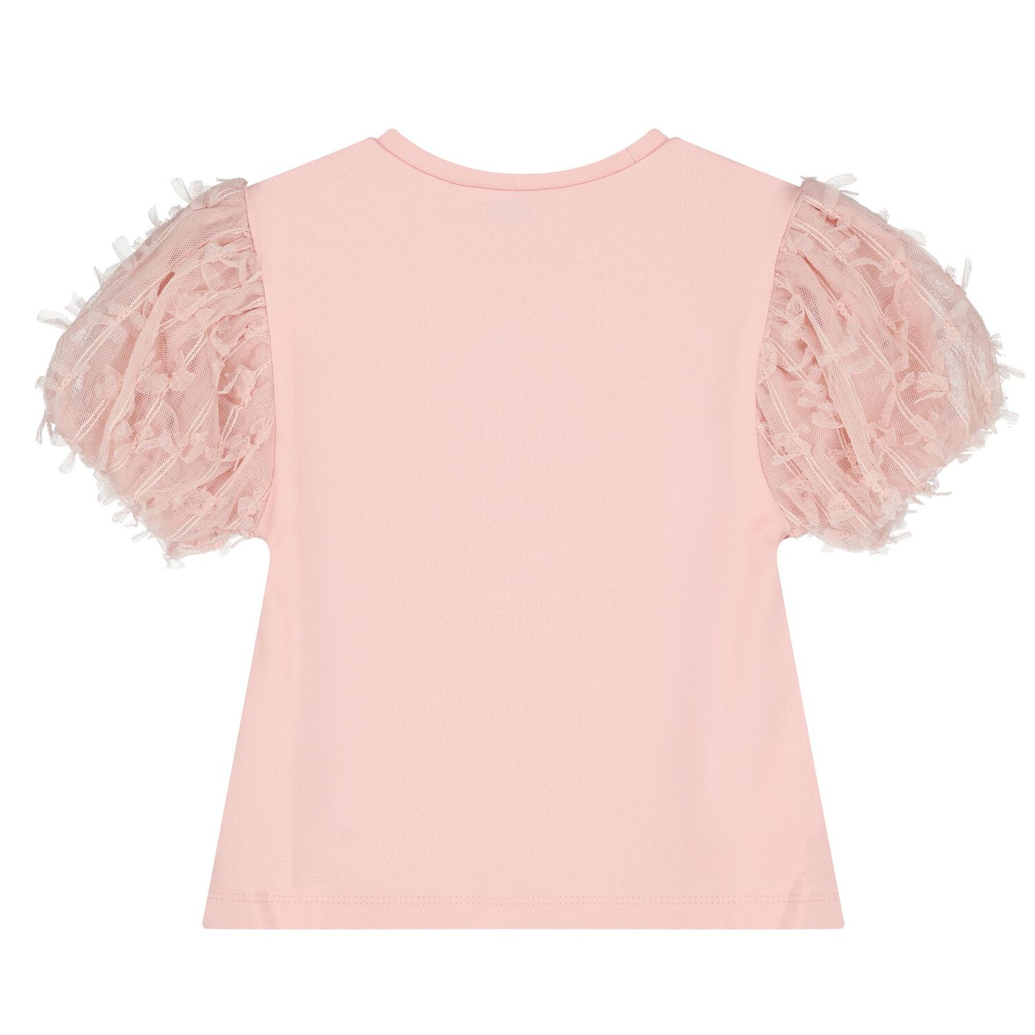 Girls Pink Tulle Blouse, 1, hi-res