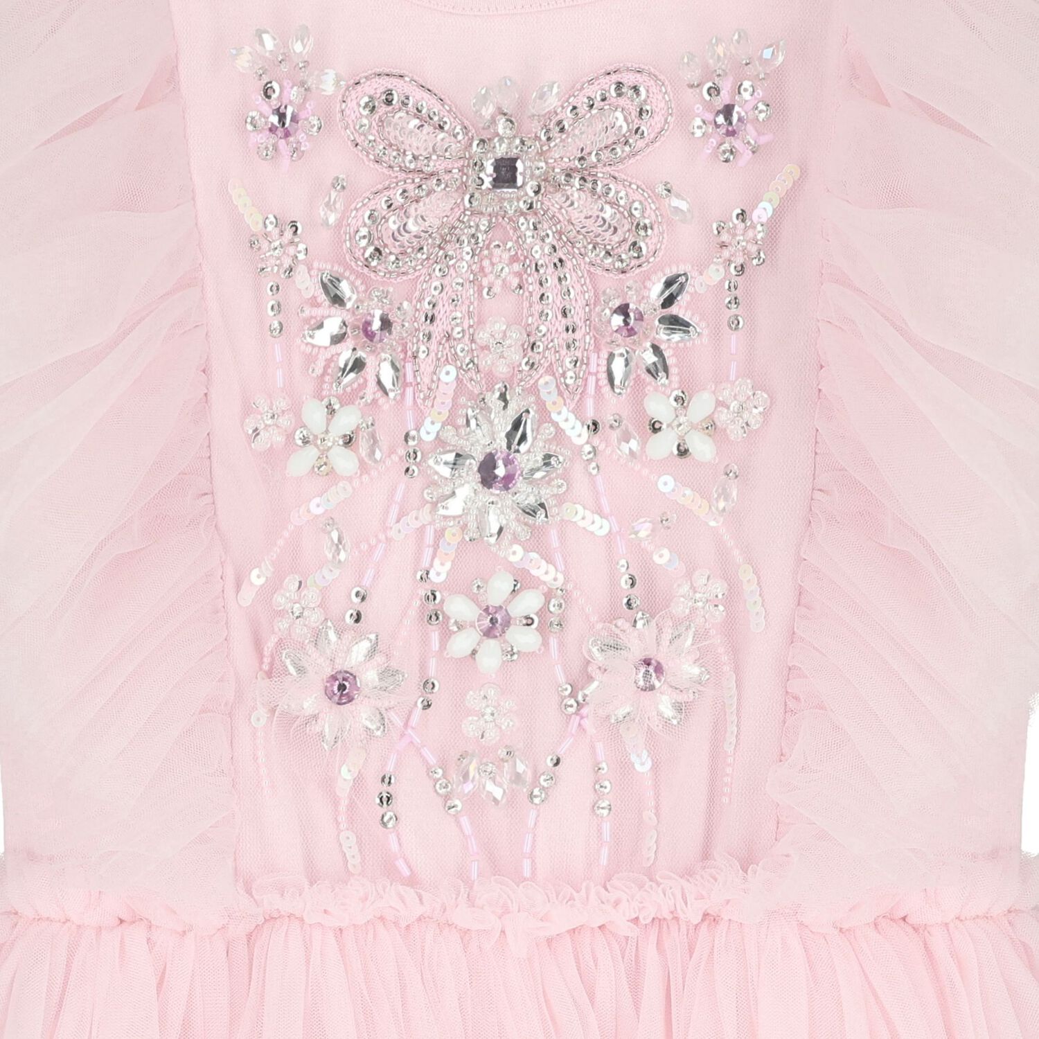 Girls Pink Embellished Tutu Dress, 1, hi-res