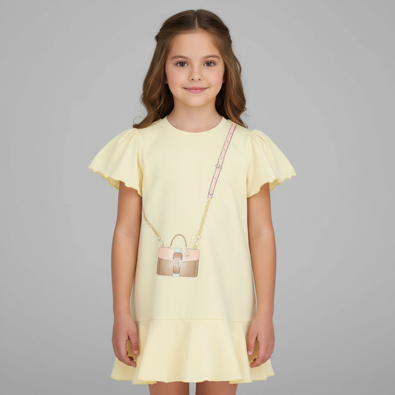Girls Yellow Crossbody Bag Dress, 2, hi-res image number null