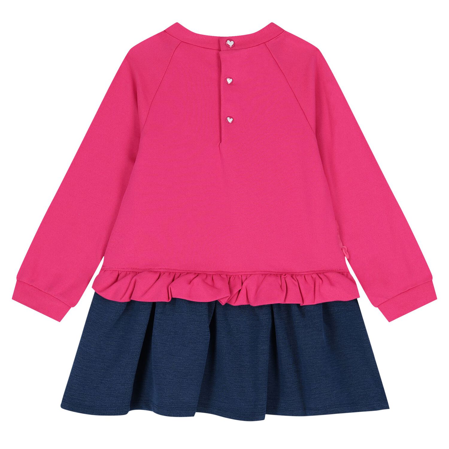 Girls Pink & Blue Heart Dress Set, 1, hi-res image number null