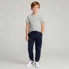 Boys Navy Blue Logo Joggers, 1, hi-res