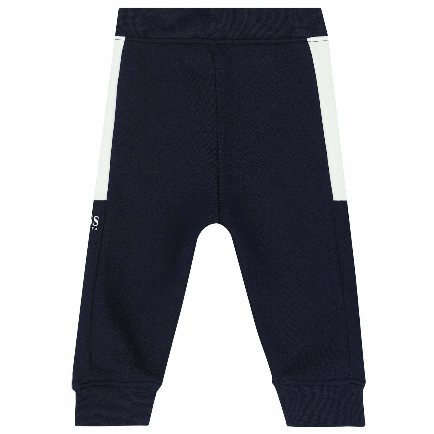 Younger Boys Navy Logo Joggers, 1, hi-res