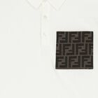 تيشيرت بولو أولاد بالشعار باللون العاجى, 1, hi-res