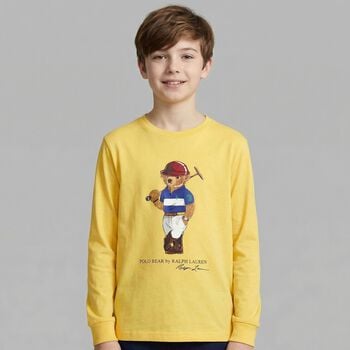 Boys Yellow Polo Bear T-Shirt