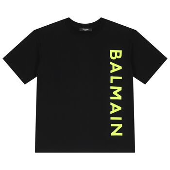 Black & Neon Yellow Logo T-Shirt