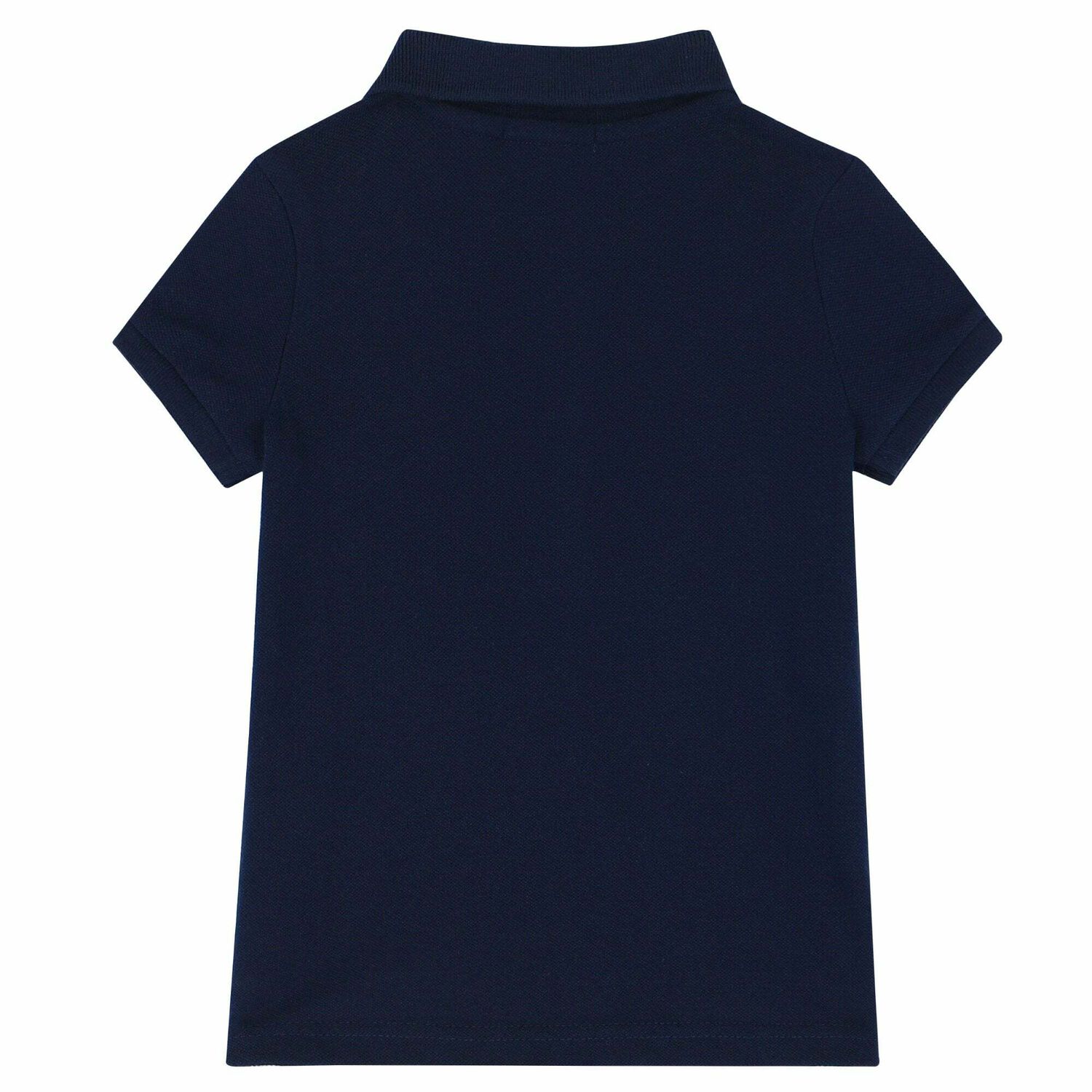 Girls Navy Logo Polo Shirt, 1, hi-res