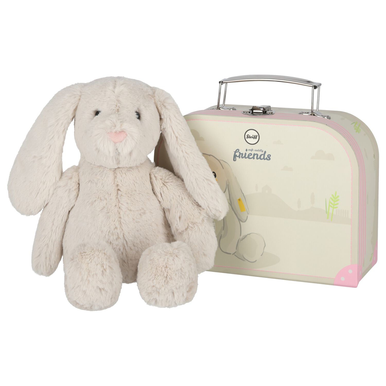 Beige Hoppie Rabbit Toy ( 26cm ), 1, hi-res