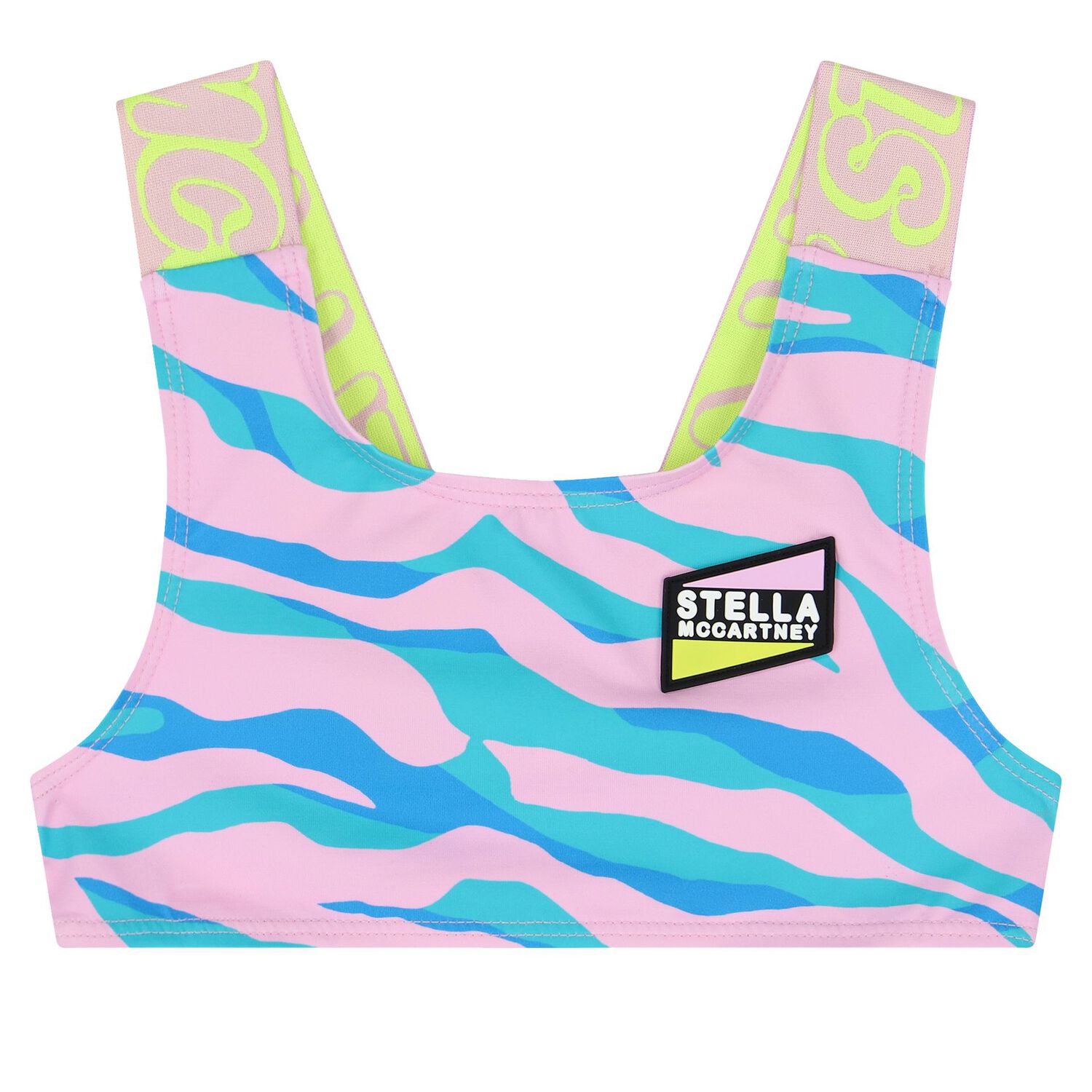 Girls Blue & Pink Logo Bikini, 1, hi-res image number null